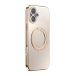 360 Degree Rotating Holder MagSafe Electroplated Phone Case with Lens Cover, For iPhone 17 Pro Max, For iPhone 17 Pro, For iPhone 17, For iPhone Air, For iPhone 16 Pro Max, For iPhone 16 Pro