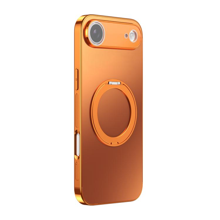 360 Degree Rotating Holder MagSafe Electroplated Phone Case with Lens Cover, For iPhone 17 Pro Max, For iPhone 17 Pro, For iPhone 17, For iPhone Air, For iPhone 16 Pro Max, For iPhone 16 Pro