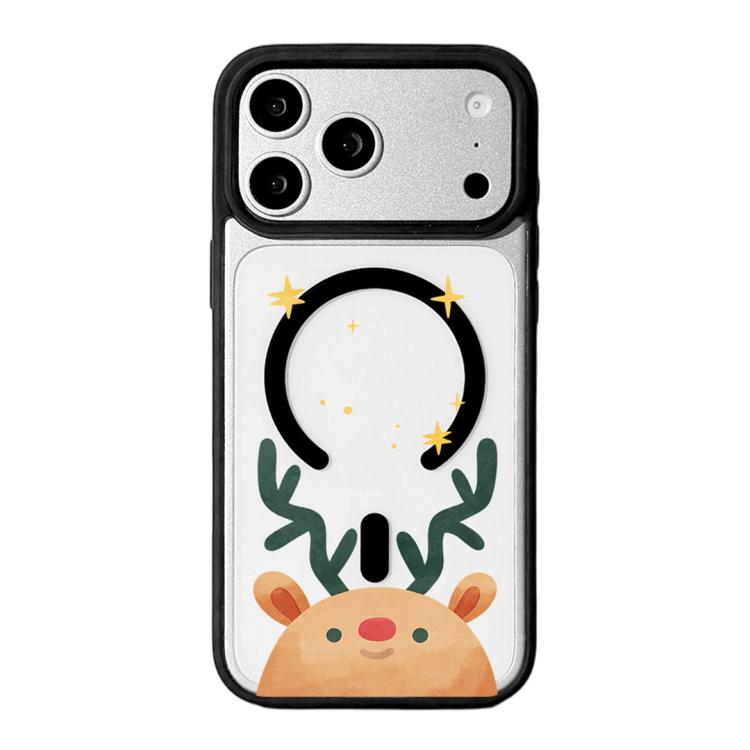 Christmas Series Strong Magnetic Painted Black Edge Phone Case, For iPhone 17 Pro Max, For iPhone 17 Pro, For iPhone 17