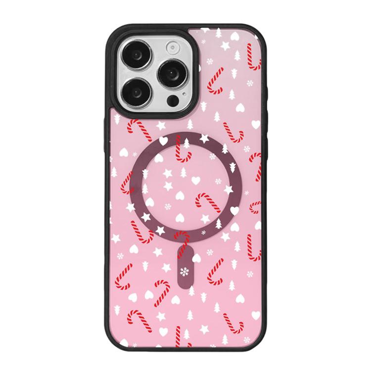 Christmas Series Strong Magnetic Painted Black Edge Phone Case, For  iPhone 15 Pro Max, For  iPhone 15 Pro