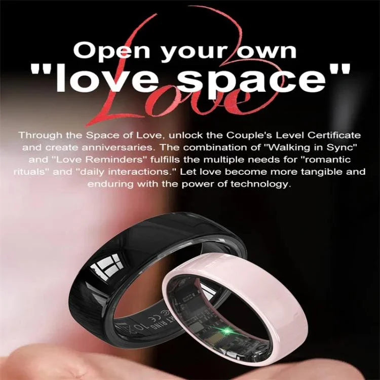 R12 SIZE 10 Smart Ring, Support Heart Rate / Blood Oxygen / Sleep Monitoring / Female Health
