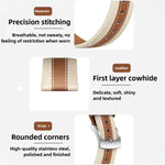 Genuine Leather Color Blocked Saddle Watch Band, For Apple Watch 46mm / 49mm / 45mm / 44mm, For Apple Watch 42mm / 41mm / 40mm / 38mm