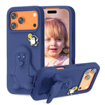 Penguin Baby EVA Shockproof Phone Case with Holder, For iPhone 17 Pro Max, For iPhone 17 Pro, For iPhone 17, For iPhone Air, For iPhone 16 Pro Max, For iPhone 16 Pro, For iPhone 16, For iPhone 15 Pro Max