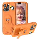 Penguin Baby EVA Shockproof Phone Case with Holder, For iPhone 17 Pro Max, For iPhone 17 Pro, For iPhone 17, For iPhone Air, For iPhone 16 Pro Max, For iPhone 16 Pro, For iPhone 16, For iPhone 15 Pro Max
