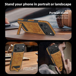 Multi-function Holder MagSafe PU Phone Case, For iPhone 17 Pro Max, For iPhone 17 Pro, For iPhone 17, For iPhone  Air