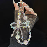 Butterfly Crystal Star Mist Gold-Plated Pearl Bracelet, Red, Orange, Blue