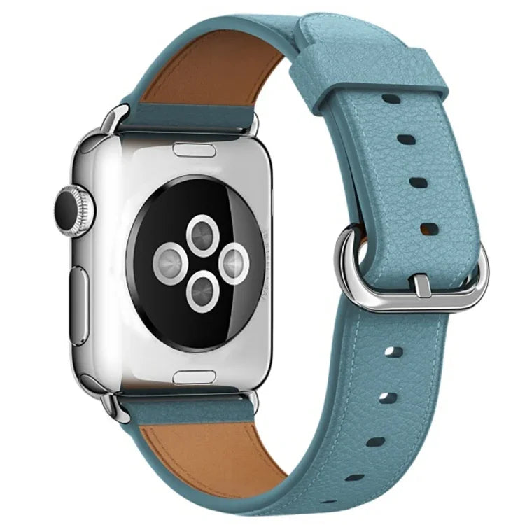 Classic Button Leather Wrist Strap Watch Band for Apple Watch Series 3 & 2 & 1  38mm