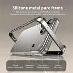 Metal Hybrid Silicone Four-Corner Shockproof Cooling Phone Frame Case, For iPhone 17 Pro Max, For iPhone 17 Pro, For iPhone 17, For iPhone Air