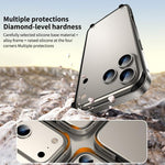 Metal Hybrid Silicone Four-Corner Shockproof Cooling Phone Frame Case, For iPhone 17 Pro Max, For iPhone 17 Pro, For iPhone 17, For iPhone Air