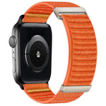 Two-section Mountain Pattern Hook And Loop Fastener Nylon Watch Band, For Apple Watch 46mm / 49mm / 45mm / 44mm, For Apple Watch 42mm / 41mm / 40mm / 38mm