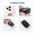 2pcs ENKAY Hat-Prince Black 9H Rear Camera Lens Tempered Glass Film, For iPhone 17 Pro Max, For iPhone 17 Pro, For iPhone 17, For iPhone Air
