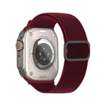 Diagonal Striped D-ring Buckle Nylon Elastic Watch Band, For Apple Watch 46mm / 49mm / 45mm / 44mm, For Apple Watch 42mm / 41mm / 40mm / 38mm