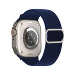Diagonal Striped D-ring Buckle Nylon Elastic Watch Band, For Apple Watch 46mm / 49mm / 45mm / 44mm, For Apple Watch 42mm / 41mm / 40mm / 38mm