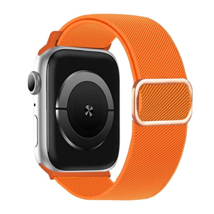 Diagonal Striped D-ring Buckle Nylon Elastic Watch Band, For Apple Watch 46mm / 49mm / 45mm / 44mm, For Apple Watch 42mm / 41mm / 40mm / 38mm
