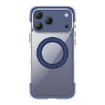 Vacuum-Sealed Transparent Airbag Magnetic Rotation Holder Acrylic Phone Case, For iPhone 17 Pro Max, For iPhone 17 Pro, For iPhone 17