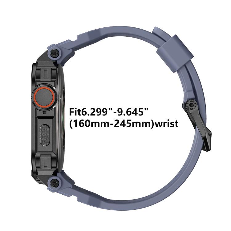 Vibrant Zinc Alloy Cover Integrated Silicone Watch Band, For Apple Watch Series 11 / 10 46mm