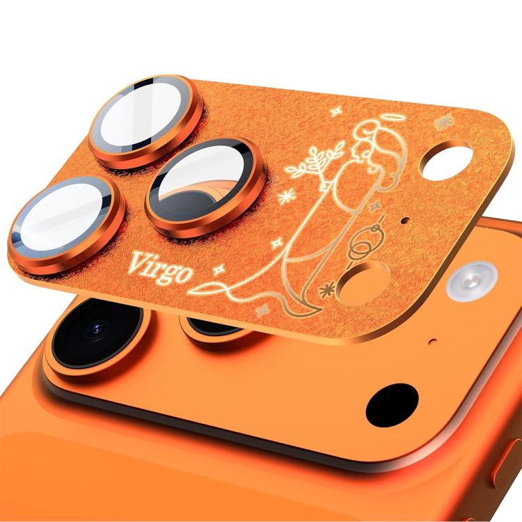 For iPhone 17 Pro Twelve Constellations Armor Integrated Full-Coverage Frosted Metal Camera Lens Film, Scorpio, Libra, Aquarius, Gemini, Pisces, Leo, Sagittarius, Capricorn, Cancer, Taurus, Virgo, Aries