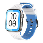 Diagonal Two-Color Silicone Watch Band, For Apple Watch 46mm / 49mm / 45mm / 44mm