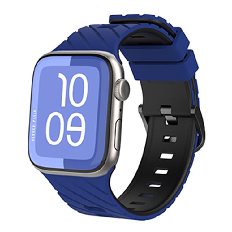 Diagonal Two-Color Silicone Watch Band, For Apple Watch 46mm / 49mm / 45mm / 44mm