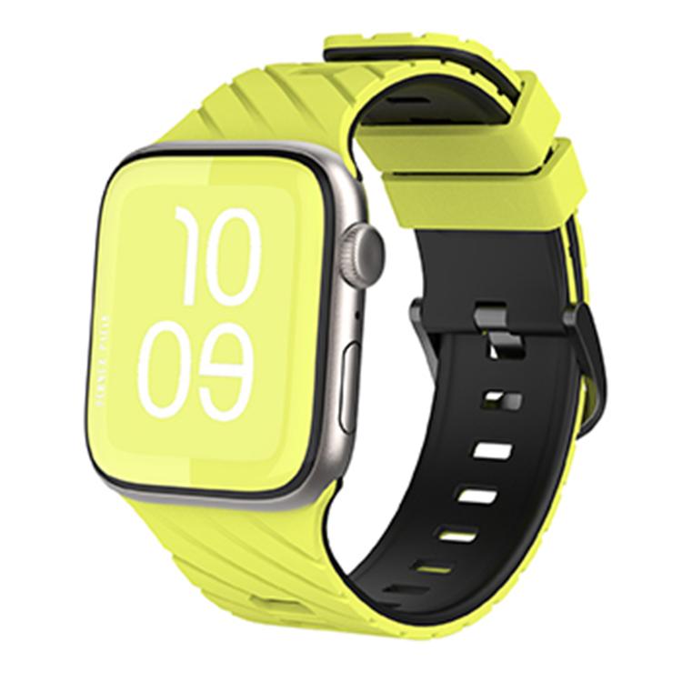 Diagonal Two-Color Silicone Watch Band, For Apple Watch 46mm / 49mm / 45mm / 44mm