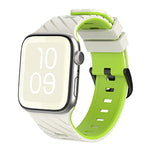 Diagonal Two-Color Silicone Watch Band, For Apple Watch 46mm / 49mm / 45mm / 44mm