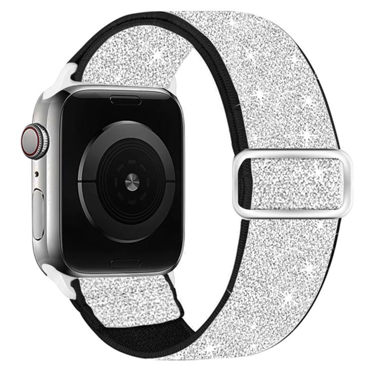 Glitter Elastic Nylon Watch Band, For Apple Watch 49mm / 46mm / 45mm / 44mm, For Apple Watch 42mm / 41mm / 40mm / 38mm