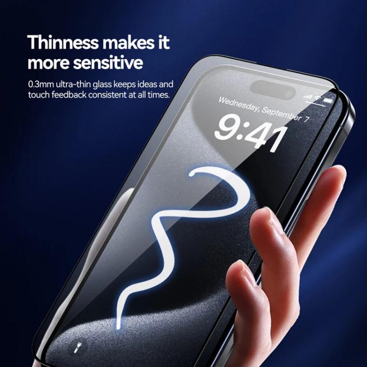3pcs Easy Install Box Dust-Free 3D Curved Edge Privacy Electroplated Explosion-Proof Tempered Glass Film, For iPhone 17 Pro Max, For iPhone 17 Pro, For iPhone 17, For iPhone Air, For iPhone 16 Pro Max, For iPhone 16 Pro, For iPhone 16