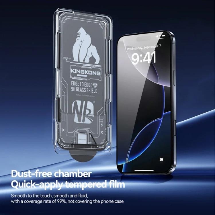 3pcs Easy Install Box Dust-Free 3D Curved Edge HD Electroplated Explosion-Proof Tempered Glass Film, For iPhone 17 Pro Max, For iPhone 17 Pro, For iPhone 17, For iPhone Air, For iPhone 16 Pro Max, For iPhone 16 Pro, For iPhone 16, For iPhone 15 Pro Max...