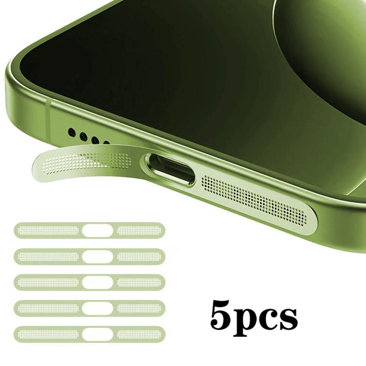 5pcs High-Density Metallic Integrated Speaker Dust Cover, For iPhone 17