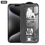 10pcs 3D Large Arc Edge Electroplated Explosion-Proof Scratch-Resistant Full-Screen HD Tempered Glass Film, For iPhone 17 Pro Max, For iPhone 17 Pro, For iPhone 17, For iPhone Air, For iPhone 16 Pro Max, For iPhone 16 Pro, For iPhone 16