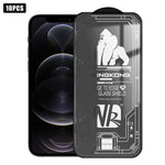 10pcs 3D Large Arc Edge Electroplated Explosion-Proof Scratch-Resistant Full-Screen HD Tempered Glass Film, For iPhone 17 Pro Max, For iPhone 17 Pro, For iPhone 17, For iPhone Air, For iPhone 16 Pro Max, For iPhone 16 Pro, For iPhone 16