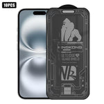 10pcs 3D Large Arc Edge Electroplated Explosion-Proof Scratch-Resistant Full-Screen 360 Privacy Tempered Glass Film, For iPhone 17 Pro Max, For iPhone 17 Pro, For iPhone 17, For iPhone Air, For iPhone 16 Pro Max, For iPhone 16 Pro, For iPhone 16