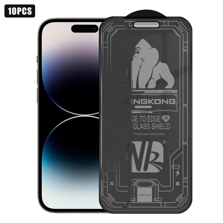 10pcs 3D Large Arc Edge Electroplated Explosion-Proof Scratch-Resistant Full-Screen 360 Privacy Tempered Glass Film, For iPhone 17 Pro Max, For iPhone 17 Pro, For iPhone 17, For iPhone Air, For iPhone 16 Pro Max, For iPhone 16 Pro, For iPhone 16