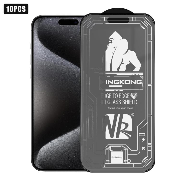 10pcs 3D Large Arc Edge Electroplated Explosion-Proof Scratch-Resistant Full-Screen Frosted HD Tempered Glass Film, For iPhone 17 Pro Max, For iPhone 17 Pro, For iPhone 17, For iPhone Air, For iPhone 16 Pro Max, For iPhone 16 Pro, For iPhone 16