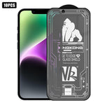 10pcs 3D Large Arc Edge Electroplated Explosion-Proof Scratch-Resistant Full-Screen Frosted HD Tempered Glass Film, For iPhone 17 Pro Max, For iPhone 17 Pro, For iPhone 17, For iPhone Air, For iPhone 16 Pro Max, For iPhone 16 Pro, For iPhone 16