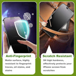 10pcs 3D Large Arc Edge Electroplated Explosion-Proof Scratch-Resistant Full-Screen Frosted HD Tempered Glass Film, For iPhone 17 Pro Max, For iPhone 17 Pro, For iPhone 17, For iPhone Air, For iPhone 16 Pro Max, For iPhone 16 Pro, For iPhone 16