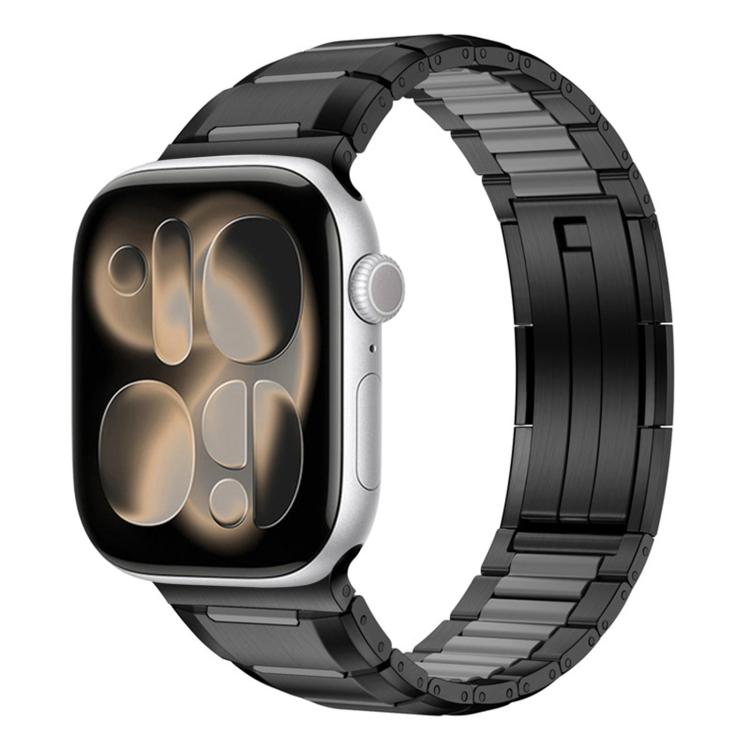 Multi-Faceted Rubber Inlaid Stainless Steel Watch Band, For Apple Watch 46mm / 49mm / 45mm / 44mm, For Apple Watch 42mm / 41mm / 40mm / 38mm