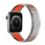 Curved Two-Tone Side-Release Stainless Steel Watch Band, For Apple Watch 49mm / 46mm / 45mm / 44mm, For Apple Watch 42mm / 41mm / 40mm / 38mm