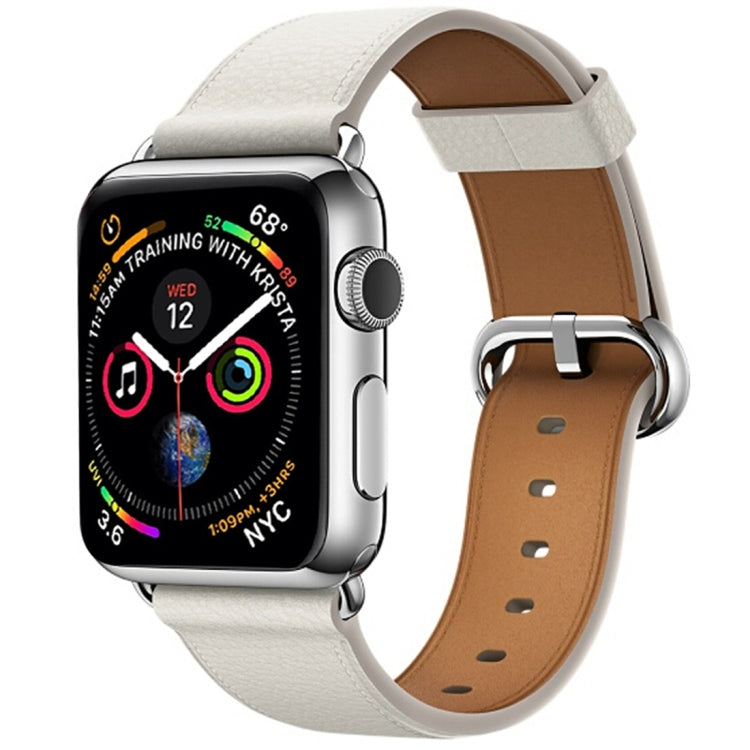 Classic Button Leather Wrist Strap Watch Band for Apple Watch Series 3 & 2 & 1 42mm