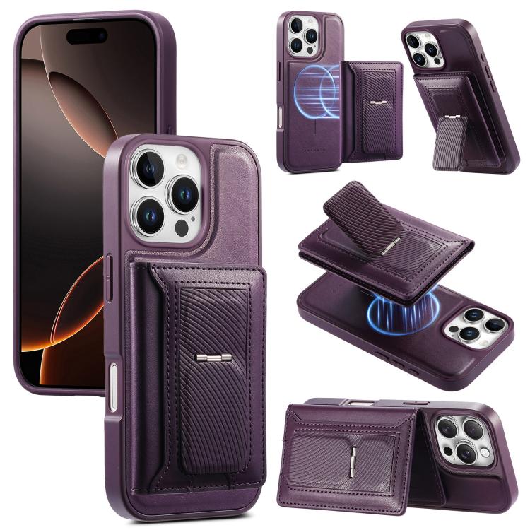 CaseNeo Retro Hinge Folding Wallet Magnetic Back Phone Case, For iPhone 17e / 16e, For iPhone 17 Pro Max, For iPhone 17 Pro, For iPhone 17, For iPhone Air, For iPhone 16 Pro Max, For iPhone 16 Pro, For iPhone 16 Plus, For iPhone 16, For iPhone 15 Pro M...