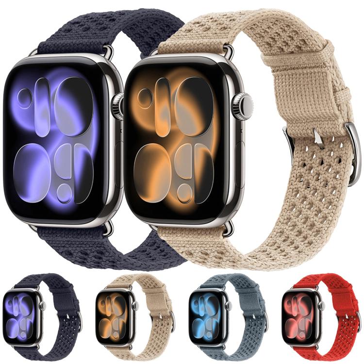 Openwork Knitted Weaving Watch Band, For Apple Watch 46mm / 49mm / 45mm / 44mm, For Apple Watch 42mm / 41mm / 40mm / 38mm