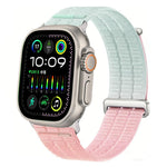 Double-Link Cloud-Feel Breathable Nylon Loop Metal Head Watch Band, For Apple Watch 46mm / 49mm / 45mm / 44mm, For Apple Watch 42mm / 41mm / 40mm / 38mm