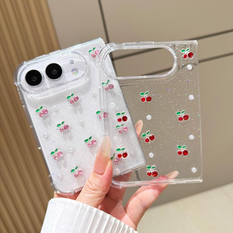 Epoxy Resin 3D Mini Cherry TPU Phone Case, For iPhone Duo