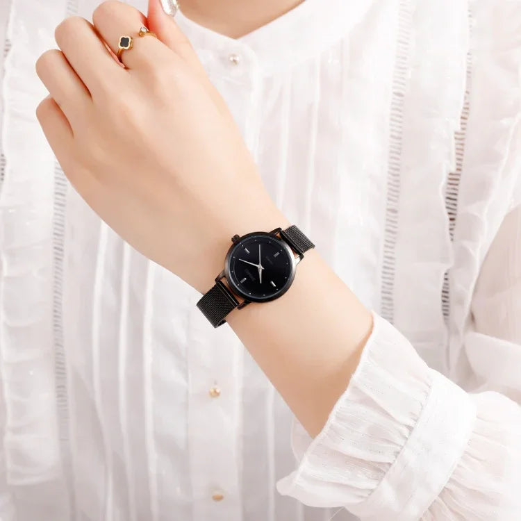 SKMEI 1528 Simple Fashion Lady Watch Casual Netting Scale