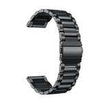 Suitable For Samsung Gear S2 Sport / Galaxy Watch Active 2 Universal 20mm Stainless Steel Metal Strap Three Beads, black, Silver, gold, rose gold