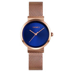 Skmei 1595 Fashion Elegant Scale Free Steel Mesh Belt Women's Watch Waterproof Business Student Quartz Watch Female