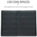PU Leather Russian Cover 150 Coins Collection Album Holder Book