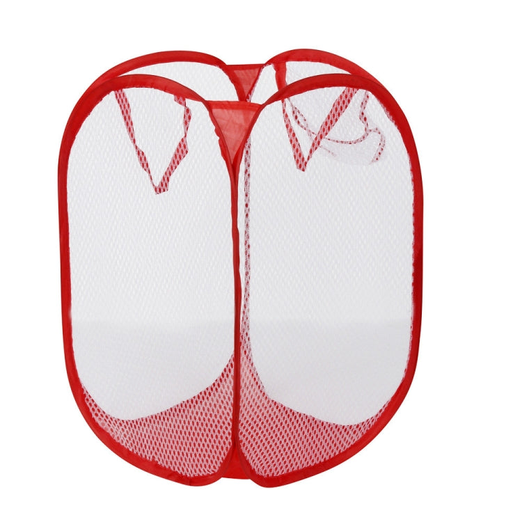 Foldable Pop Up Wash Bag Laundry Basket Bag Hamper Mesh Storage Pueple Dirty Clothes Basket
