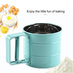 Stainless Steel  Flour Sieve Baking Tool Hand-Pressed Flour Sieve