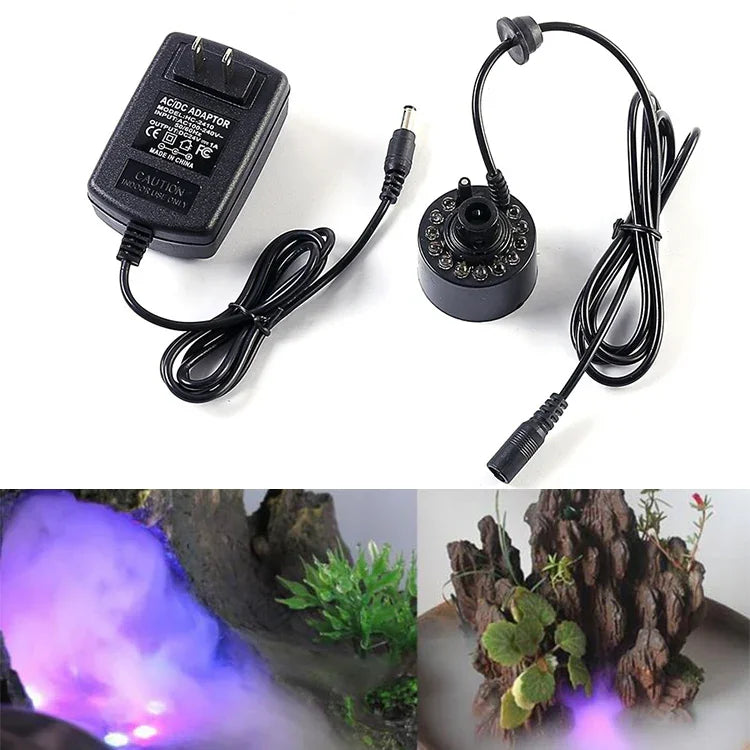 Fountain Fish Tank Ultrasonic Portable Atomizer, US Plug, Atomizer 12 Lamp Plastic, Atomizer without Lamp Metal, Atomizer without Lamp Plastic